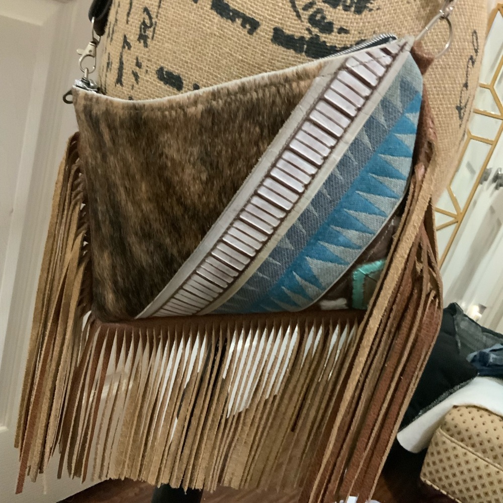 Leather handmade crossbody cowhide